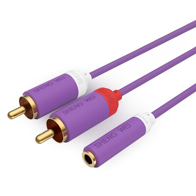 

Шэна (Shengwei) ARC-2003E 3,5 мм с двойной женской мужской красной Лотосом 2RCA аудио кабеля 30CM один точкой два громкоговорителем стерео аудио адаптер кабельной линии