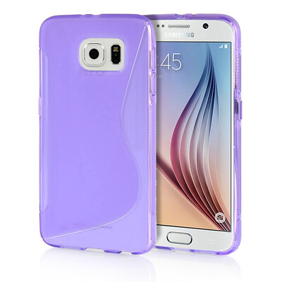 

MOONCASE S - Line Soft Flexible Silicone Gel TPU Skin Shell Back ЧЕХОЛ ДЛЯ Samsung Galaxy S6 Purple