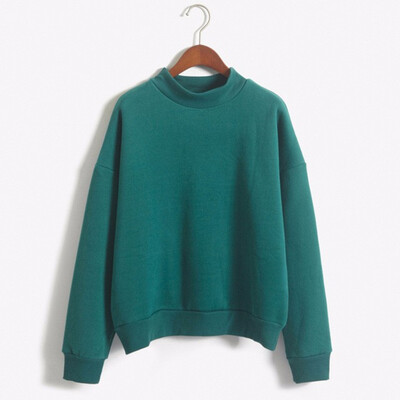 

M-XXL Cute Women Hoodies Pullover 9 colors Autumn Coat Winter Fleece Thick Knit Sweatshirt