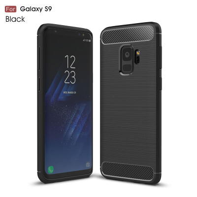 

For Samsung Galaxy S9 Carbon Fiber Phone Cases Soft TPU Anti-Knock Cover For Samsung Galaxy S9 Case