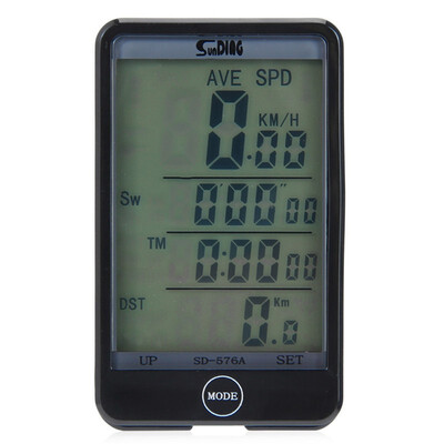 

SD - 576A Waterproof Auto Light Mode Touch Wired Bicycle Computer Speedometer with LCD Backlight Portable