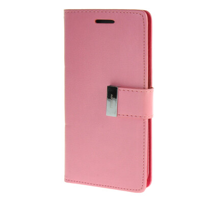 

MOONCASE Case for HTC One M8 Flip Leather Wallet Card Slot Bracket Back Cover Pink