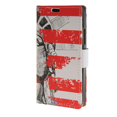 

MOONCASE Postcard Postmark Design Leather Wallet Flip Card Slot Bracket Back Case Cover for Microsoft Lumia 640 A07