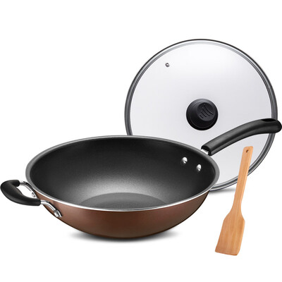 

Ai Shi Da 32CM wok антипригарная сковорода EC8332E Индукционная плита Вакуумные горшочки не прилипают к горшку меньше топлива, чтобы отправить древесную лопату