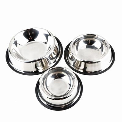 

XL Size Stainless Steel No tip Non SLIP Dog Puppy Pet Food Water Bowl Dish12/32/64oz