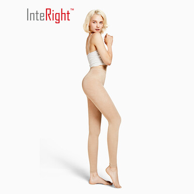 

INTERIGHT Womens pantyhose autumn&winter thick microfiber stereo Slim warm nine points pantyhose meat color code