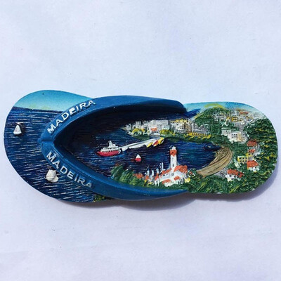 

1Pcs Hot sale Portugal Madeira Slippers 3D Fridge Magnets Tourism Souvenirs Refrigerator Magnetic Sticker Home Decoration
