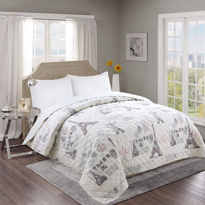 

1 PCS Loverly Elegant European Quited Printed Fashion Coverlet Bedspread QuiltSummer Duvet Quilt