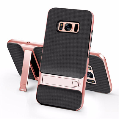 

Goowiiz Phone Case For Samsung Galaxy S7S8S8 Plus Fashion Slim Shockproof Silicone TPU PC Hard Bracket