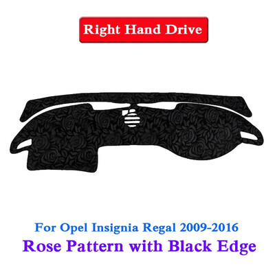 

Car Styling Dashboard Protective Mat Shade Cushion Pad Rose Pattern Carpet For Opel Insignia Regal2009-2018LHD&RHD Anti-Slip Mat
