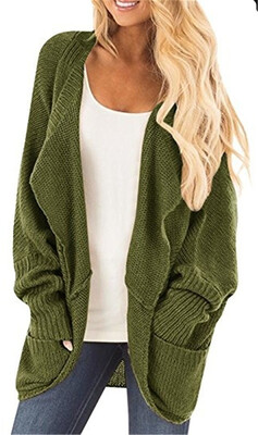 

Women New Autumn fashion Ladies knitted sweater Pure color sweater coat