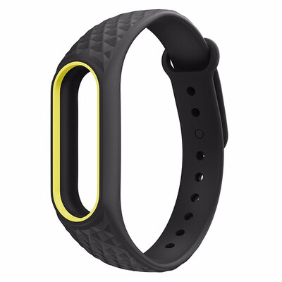 

prism Colorful Silicone Wrist Strap Bracelet Double Color Replacement watchband for Original Miband Xiaomi Mi band 2 Wristbands
