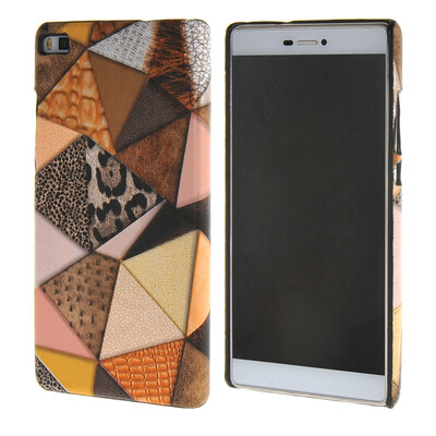 

MOONCASE Personality style Hard Rubber Shell Back чехол для Cover Huawei Ascend P8 желтый