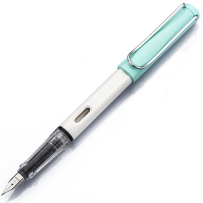 

Hero (HERO) 359A righteous little fresh practice word iridium gold pen (gift 6 ink bag) light purple white tip