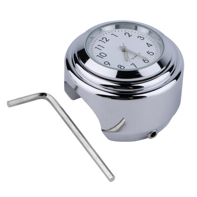 

1pc Waterproof Motorcycle Motorbike Handlebar Mount Round Dial Clock Accessory