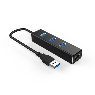 

USB30 HUB 4 in 1 USB 30 Adapter with 3 USB 30 RJ45 Gigabit Ethernet Multi port adapter