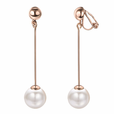 

Yoursfs Clip on Earrings For Women Dangle Crystal 18K RoseWhite Gold Plated Non Pierced Ears