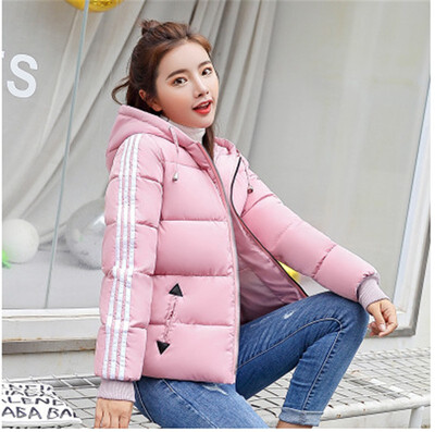 

2018 Winter New Arrival Fashion Womens Short Down Cotton Padded Coat Hooded Jacket