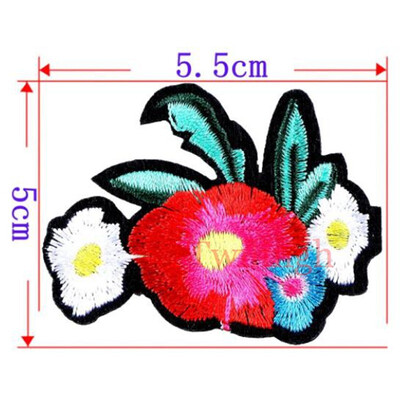 

1 Piece Patches Red Flower Embroidered Patch 3D Applique DIY Sewing Repair Accessories Fabric Stickers Wedding Clothing Patches