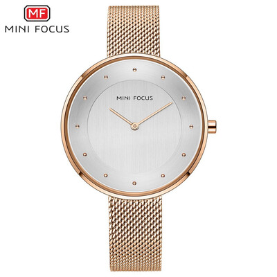 

MINI FOCUS Fashion Casual Stainless Steel Strap Women Quartz Watch MF0179L