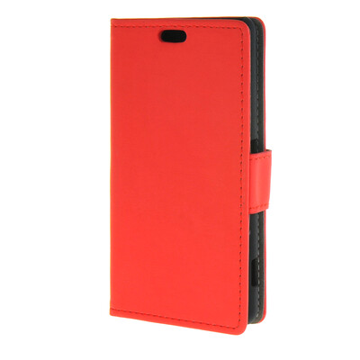 

MOONCASE Простой стиль кожаный бумажник флип карты отойти чехол для Sony Xperia Z4 Compact (Mini) Красный
