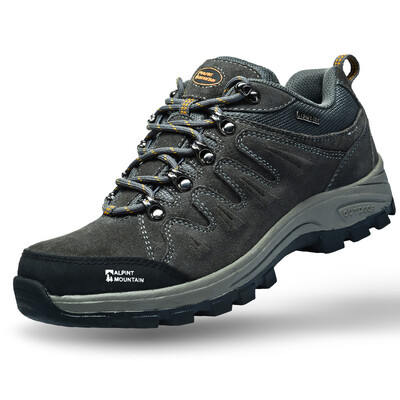 

El Monte ALPINT MOUNTAIN outdoor men and women mountaineering shoes walking shoes sports shoes wear anti-slip outdoor shoes leather breathable tooling shoes 640-817 gray 38