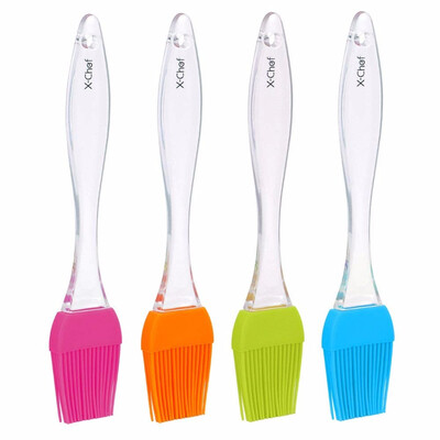

Silicone Pastry Brushes Set of 4 Heatproof Grill Brushes for BBQ Meat Cakes Pastries Sausages Dishwasher Safe Flexible Easy