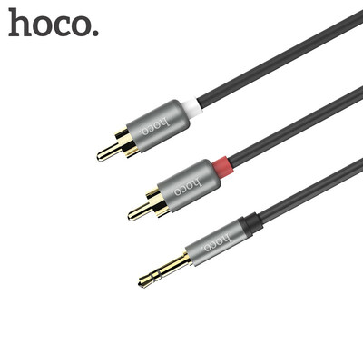 

HOCO RCA Audio Cable double lotus RCA Male to 35mm Jack to 2 RCA AUX Cable Splitter Cable for Home Theater iPhone Headphone