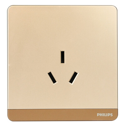 

Philips PHILIPS switch socket escape series 16A three hole socket champagne