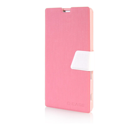 

MOONCASE Leather Side Flip Pouch Stand Ultra Slim Shell Back ЧЕХОЛ ДЛЯ Sony Xperia T3 Pink