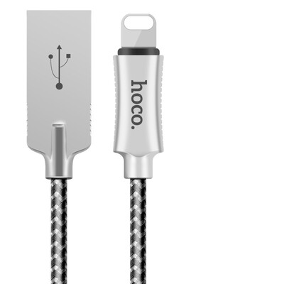 

HOCO Zinc Alloy Reflective Braid Charging Sync Data USB Cable for Apple Plug iPhone iPad 24A Fast Charger USB Wire