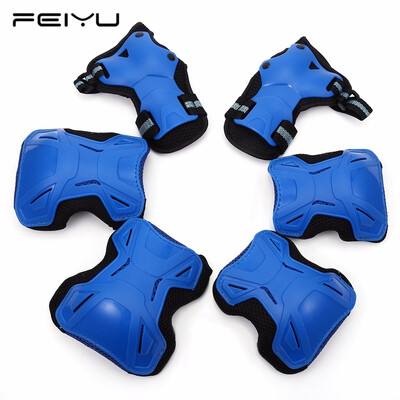 

FEIYU Kids Multi Sports Protective Gear Set Knee Elbow Pads Wrist Guards ventilated EVA foam Kids Knee Elbow Wrist Pads
