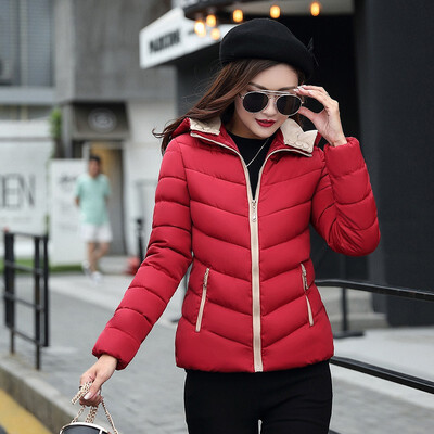 

2018 Winter coat cotton womens short down cotton pad large size slim coat small cotton jacket