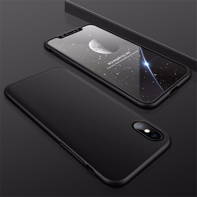 

Goowiiz Phone Case For Iphone 78X Fashion Color collision 360 Degree Coverage PC Full Protection