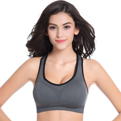 

Snow flying sports bra vest style fitness running without steel ring bra gathered bra X7804 orange red XL