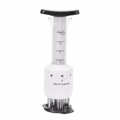 

2 in 1 Meat Tenderizer Stainless Steel Needles Spice Syringe Set BBQ Turkey Flavor Injector Kitchen Cooking Sauce Marinade Accesso
