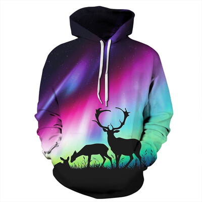 

QYDM0277Mens Hoodie 3D Printed Women Pullover Sweater