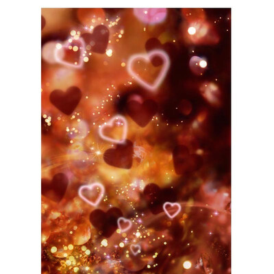 

Chocolate Heart Backdrop 57FT Vinyl Fabric Cloth Digital Printing Photo Background s-1146