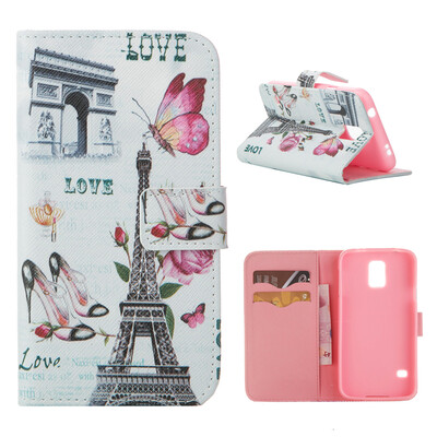 

MOONCASE ЧЕХОЛ ДЛЯ Samsung Galaxy S5 Flip PU Leather Fold Wallet Card Slot Kickstand Back [Pattern series] /a09