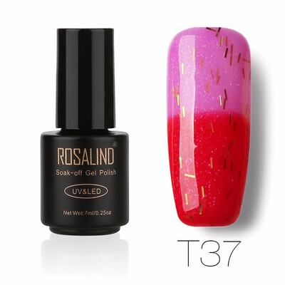 

ROSALIND Gel 1S 7ml Titanium Nail Gel Polish Soak Off UV LED Glitter Nail Polish Semi Vernis Permanent New Arrival gel lacquer