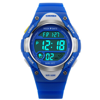 

SKEMI 1077 Outdoor sports in girls boys kids digital stopwatch alarm led waterproof watch