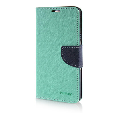 

MOONCASE Cross pattern Leather Side Flip Wallet Card Slot Pouch Stand Shell Back ЧЕХОЛ ДЛЯ Samsung Galaxy A7 Azure