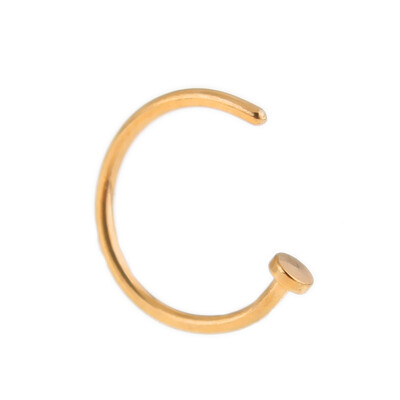 

Surgical Steel Thin Small Silver Open Nose Ring Hoop 1*2*8 Cartilage Piercing