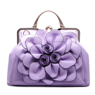 

Brand new women leather bag fashion leisure wild shoulder bag rose flowers pattern messenger bag ladies tote bags