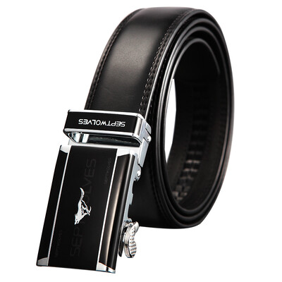 

SEPTWOLVES, мужской ремень, ремень для делового досуга с автоматической пряжкой WA20001j (черный)