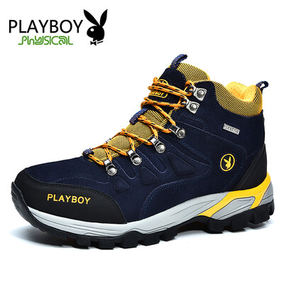 

PLAYBOY brand Outdooers,High-top,Mountain climbing,Travel,Cotton with velvet,Men's shoes