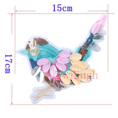 

1 Pcs Flower Patches Sequined Sticker Sew Iron On Patch Love Rose Flowers Applique Garment DIY Clothes Repair Badges For Wedding