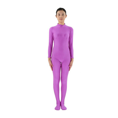 

24 Hrs Shipped Out Womens Footed Unitards Pink Long Sleeves Turleneck Unitard Womens Yoga Dancewear Fitness Suits