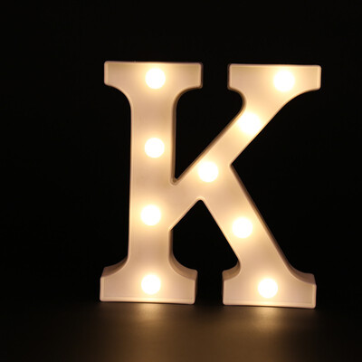 

26 White Letter LED Alphabet Light Indoor Battery powered Wall Hanging Night Light Bedroom Wedding Birthday Party Decor