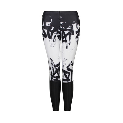 

ASICS yaseshi new TIGHTS womens nine points tight pants 2018 autumn&winter women 154722-100 black&white printing S